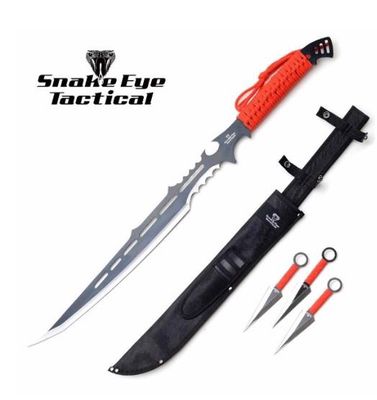 Ninja Sword: SE 28" Red Cord HNDL 3 pc THRWRS