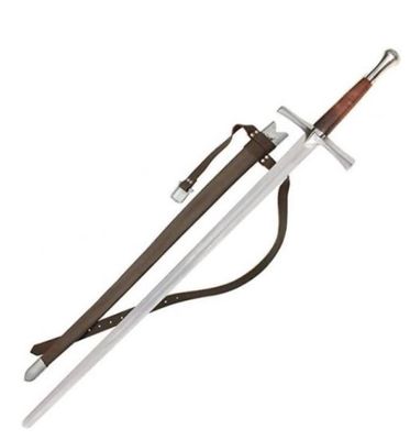 Long Sword: HNDM HC Steel 46" SLVR Pommel