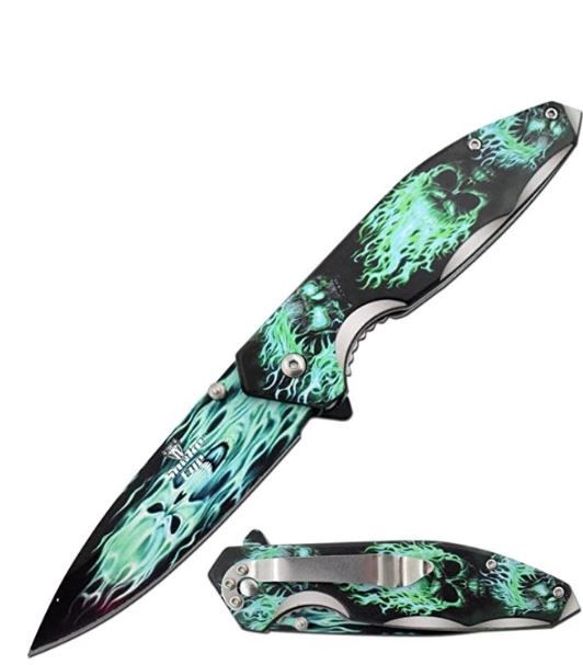 Knife: SE colored Skull Flaming HNDL