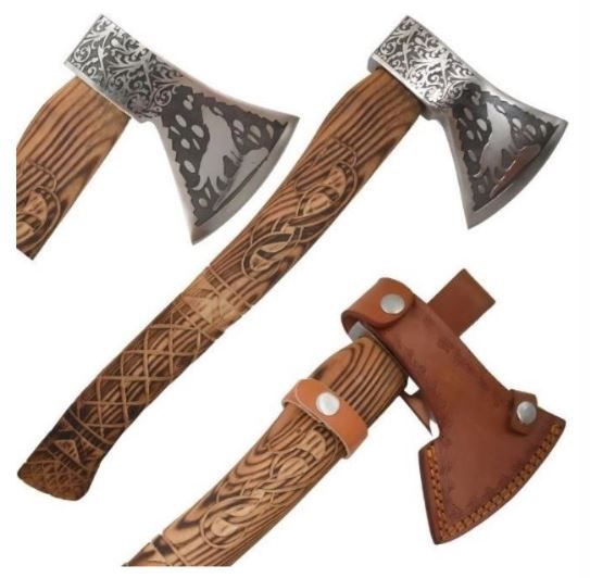 AXE: 18" HCS FT Viking Wolf Design BLADE