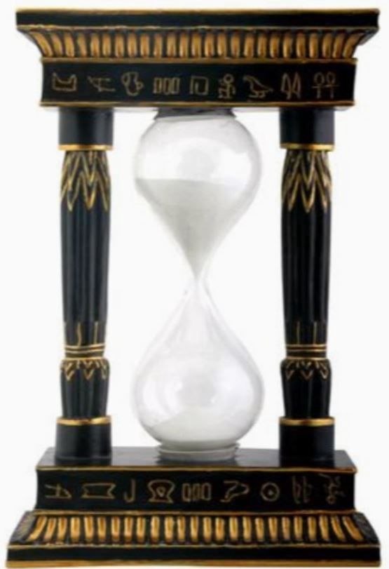 Egyptian Sandtimer GLD&amp;BLK