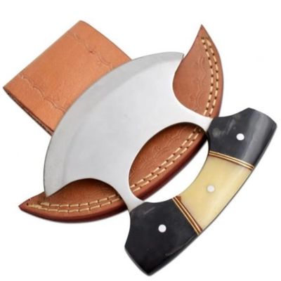 WT: Alaskan ULU KNF HNDMD 5" Bone HNDL