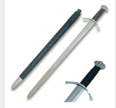 Viking Sword: 38" HI Carb Steel LTHR HNDL