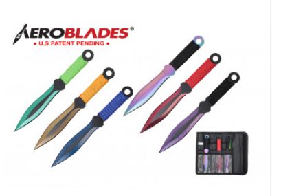Aero Blade throwers: 6 PCS  Multi color 6.5"