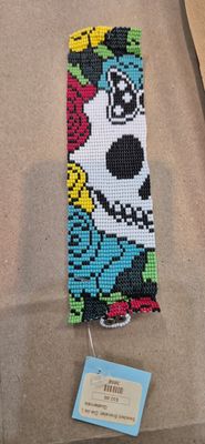 Beaded Bracelet: Day of Dead or Wolf CLEARANCE