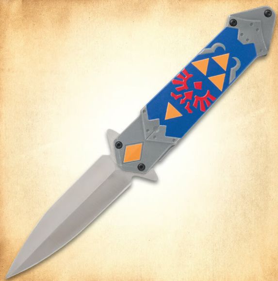 Knife: Zelda Hylian Crest HNDL Drop  PT BLD