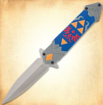 Knife: Zelda Hylian Crest HNDL Drop  PT BLD