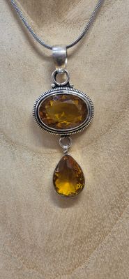 Necklace: Citrine Drop