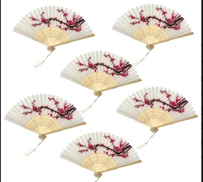 Oriental Feng Shui Fans/Cherry Blossom PRNT