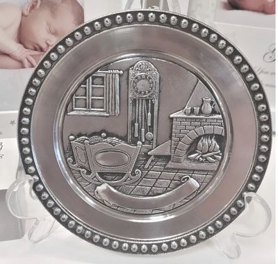 Pewter Birth Plaque