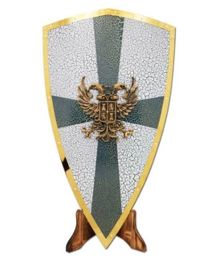 Shield: Holy Roman Empire  31"L metal GLD Eagle