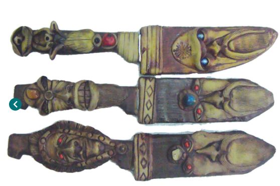 Knife: Peru Clay HNDL/sheath 9"