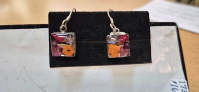 Earrings: Flower Mosaic