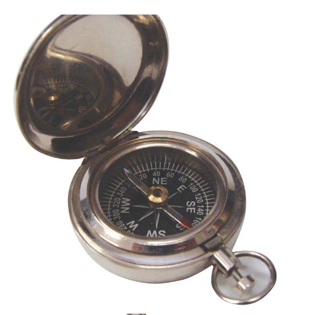 Chrome Compass Finish:  2 1/4"