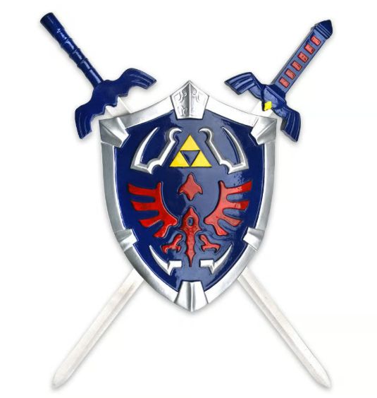 Mini Zelda Swords  w/ Shield Wallhang