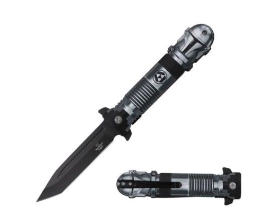 Knife: Mandalorian Helmet HNDL BLK PT BLD