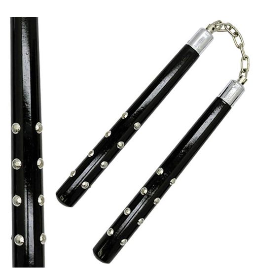 Nunchaku: Wood ball bearing studs