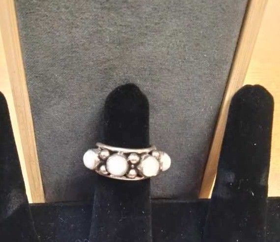 Ring: Triple Moonstone