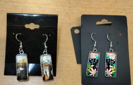 Glass Art Earrings