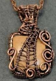 Copper Wrap Necklace: Jasper