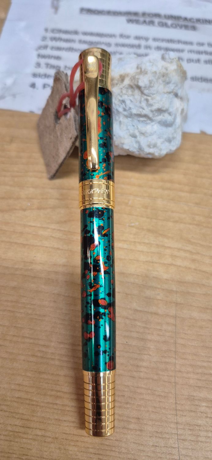 Ball Pen: Green Marble