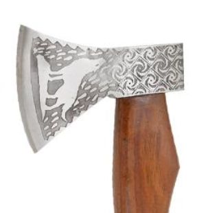 Axe:  WOLF etch  FT BLD wood HNDL 16"