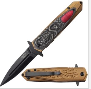 Dard Side KNF: GLD HYDRA HNDL BLK DBL EDG BLD