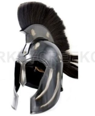 Helmet: King Leonidas Spartan BLK Plume