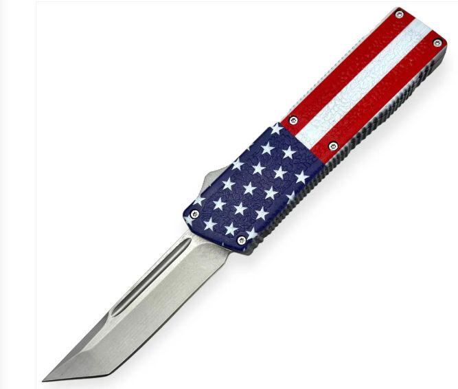 OTF: Lighting Tanto BLD 8"USA Flag HNDL