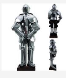 Medieval Knight Armor  Steel Statute 27"
