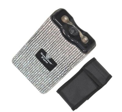 Stun Gun:  SLVR Rhinestone Grip 30KV+LED LGHT