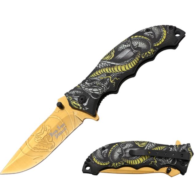Knife: GLD plated BLD Dragon Aum HNDL