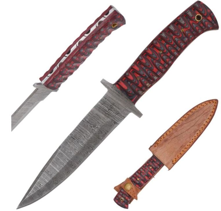 Hunt KNF: Damascus BLD Wood HND 2T 11"