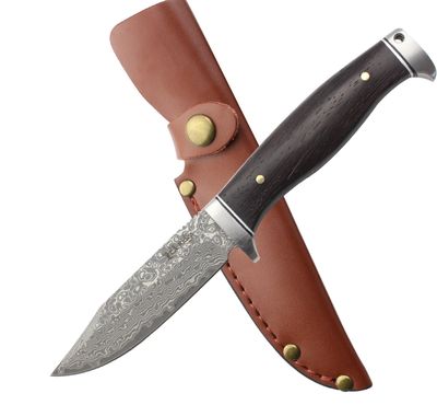 Elk Ridge Damascus BLD Hunt KNF 9" WD HND