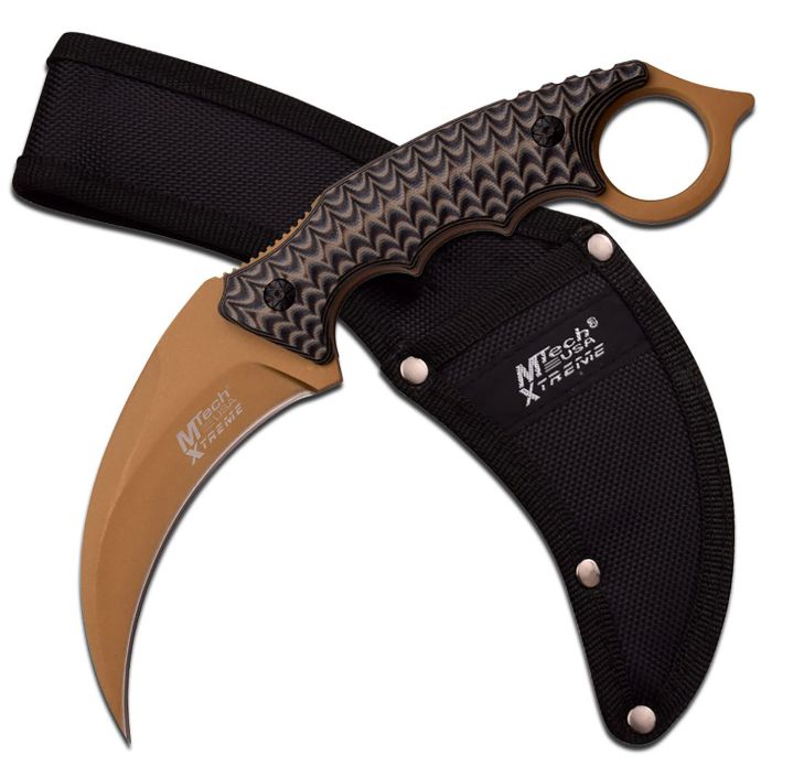 FXD Karambit GRN BLD: 9" BRWN HNDL