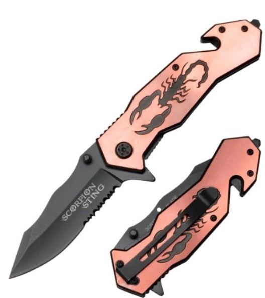 Knife: "Scorpion Sting" Serrat  BLD Alum HNDL