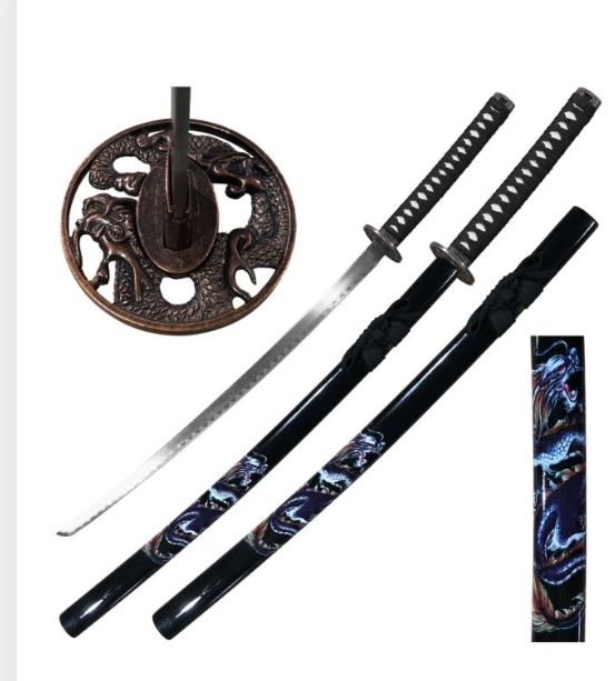 Katana: BLK cord Dragon Guard Samurai PNTG SCabb