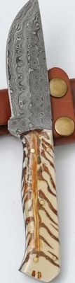 Damasc Hunt KNF: Polished Camel Bone  HNDL