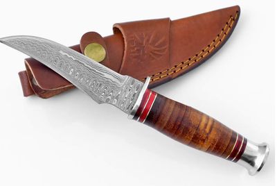 Damasc Hunt KNF: Warden Style BLD WOOD HNDL