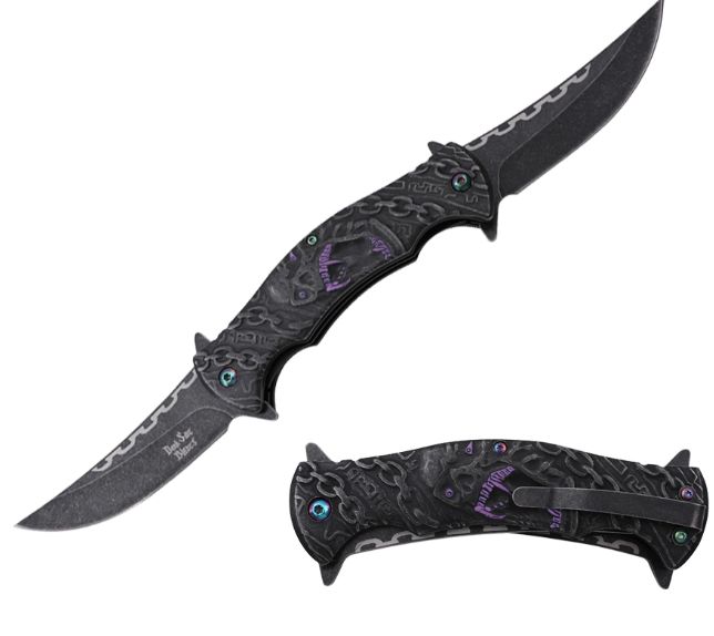 DS Knife: DBL BLDS Purpl Tint HNDL