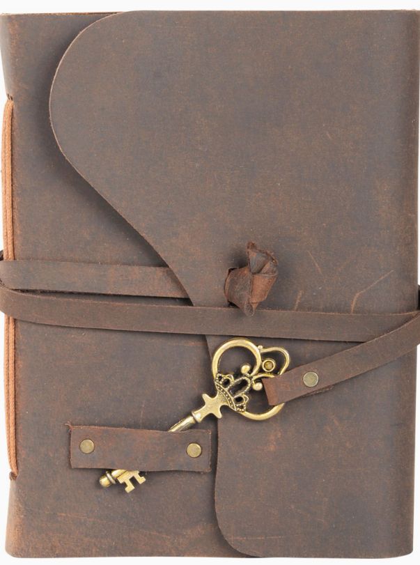 LTHR Journal: Vintage with a Key tea stained pages