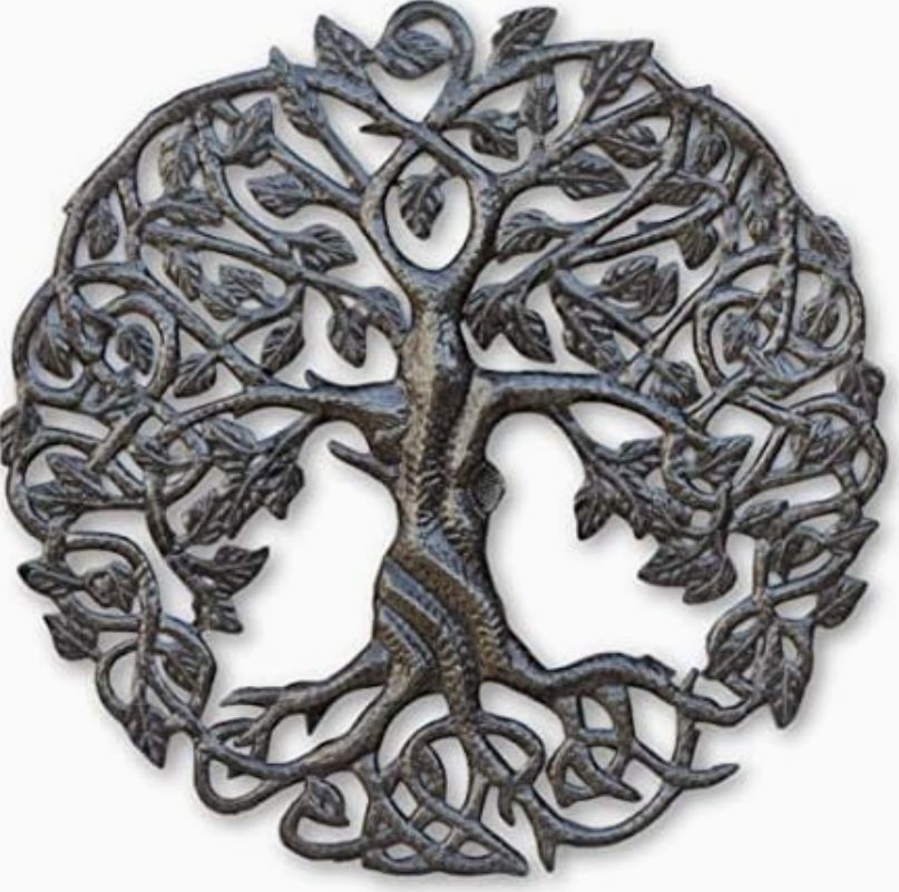Haiti Art: Tree of life metal 17"x17"