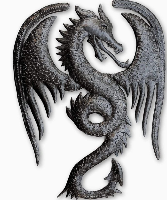 Haiti Art: Dragon Majestic Wing Span 18"