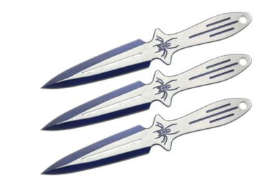 THRWR: 3pc Spider 2Tone blu/Slvr 9"