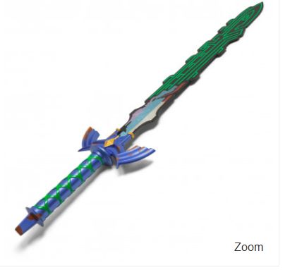 Sword&amp;Plaque:Etch runes Zelda BLU/GRN BLD