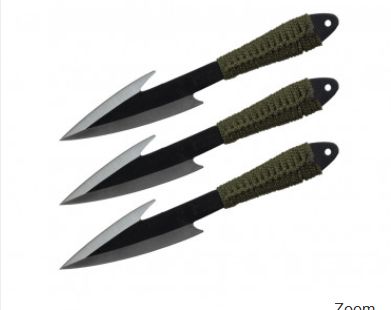 THRWR: 3 pc Arrowhead 9" BLK BLD