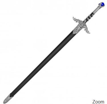 Sword: BLU Sapphire Jeweled Dragon Pommel