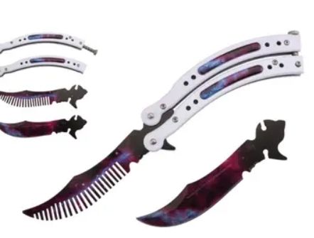 Butterfly TRNR: Teethed BLD 11" WHT/Purp Emboss