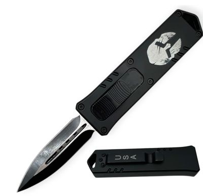 OTF: DBL EDG  BK BLD 7" Punisher HNDL