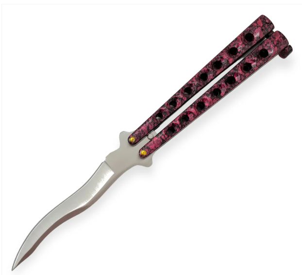 Butterfly KNF: Kriss BLD SLVR HNDL&amp;BLD 9"